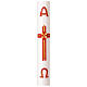 Easter Paschal Candle Red Cross in Wax, 8x120 cm s1