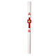 Paschal candle with wax red cross and lamb, 3x47 in s3