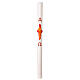 Easter candle with decoration, cross and wheat spikes in wax, 3x47 in s3