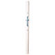 Paschal candle with silver and blue wax cross decoration, 3x47 in s3
