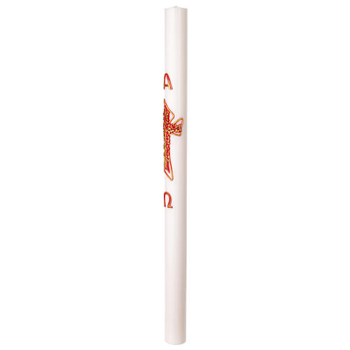 Paschal candle with cross and tree of life, wax decoration, 3x47 in 4