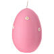 Hand-decorated 6-inch powder pink egg-shaped candle with daisies by Cereria Di Giorgio s2