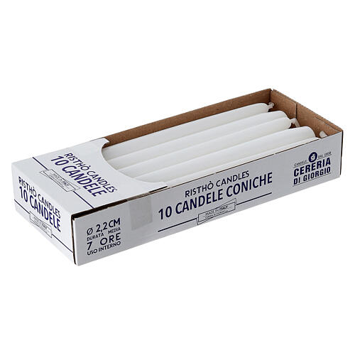 Taper Candles PACK OF 10 PCS, 25 cm white 3