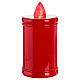 Bougie électronique rouge batterie Sacré-Cœur 12 cm durée 60 jours s2