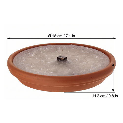 Antorcha de cera de terracota color marfil duración 4,5 horas 3