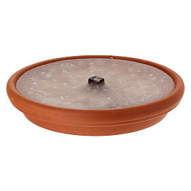 Fiaccola di cera in coccio di terracotta color avorio durata 4,5 ore