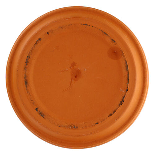 Fiaccola di cera in coccio di terracotta color avorio durata 4,5 ore 3
