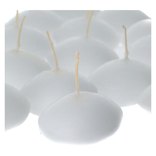 Oval floating candles, PACK of 20, 1.8 in, 4-hour duration 5