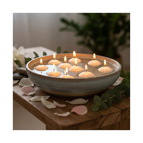 Velas flotantes ovaladas CAJA 20 PIEZAS - 4,5 cm - duración 4 horas 4