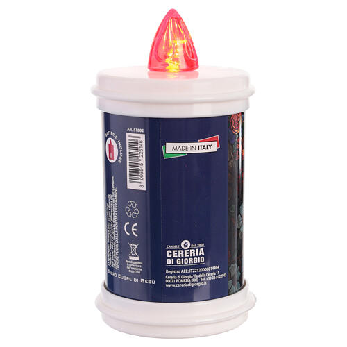 Lumino elettrico batteria 12 cm stampa Gesù luce rossa intermittente 365 giorni 3