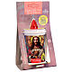 Electric votive candle 12 cm battery-powered Jesus print intermittent red light 365 days s2