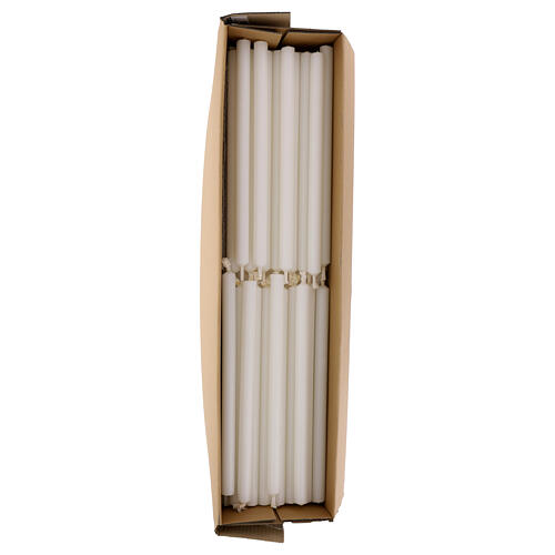 Torche vent cire blanche 40 cm disque anti-goutte 2