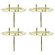 Round polished golden Advent candle holders, set of 4, 3 in s1