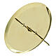 Round polished golden Advent candle holders, set of 4, 3 in s2
