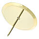 Puntas portavelas Adviento set 4 piezas redondo dorado lúcido 7,5 cm s3