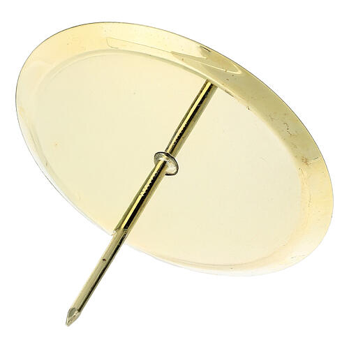 Poinçons pour bougeoirs de l'Avent SET 4 PCS rond doré brillant 7,5 cm 3