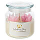 Glass jar with scented candle for weddings, white peony and tuberose, Cereria Di Giorgio s1