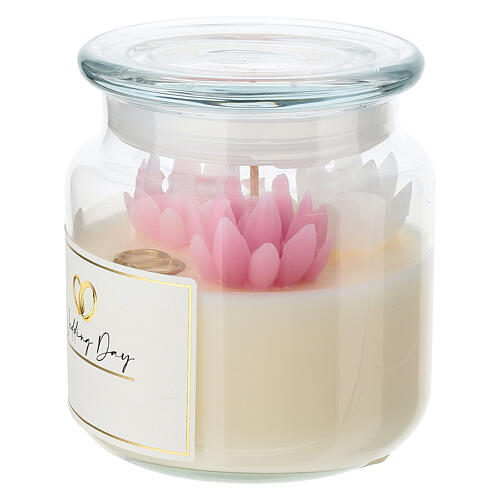 Giara di vetro candela profumata sposi peonia bianca e tuberosa Cereria Di Giorgio 3