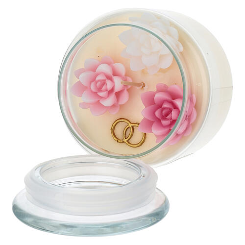 Glass Jar Candle White Peony and Tuberose Scented Wedding Favor by Cereria Di Giorgio 2