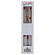 Candele coniche bianche SET 2 PZ. cuori rossi decorati mano 25 cm Cereria di Giorgio s2