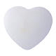 White scratched heart candle with hand-decorated red hearts by Cereria Di Giorgio, 4x4 in s3
