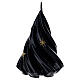 Candela abete blu notte laccato luna stelle dorate decorate a mano 13,5 cm Cereria Di Giorgio s2