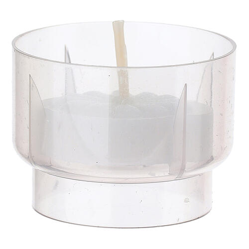 Bougie votive en plastique coloré durée 3 heures couleurs assorties 6