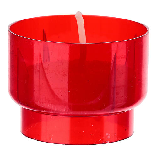 Lumino votivo plastica colorata durata 3 ore colori assortiti 1