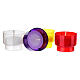 Lumino votivo plastica colorata durata 3 ore colori assortiti s3