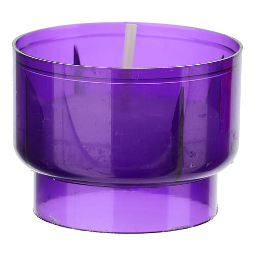 Colored plastic votive candle 3-hour duration, assorted colors 4