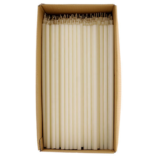 Candele per Candelora bianche a stelo CARTONE 5 KG - lunghe 35 cm 2