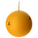 Hand-decorated yellow spherical candle with bees by Cereria Di Giorgio, 4 in s2
