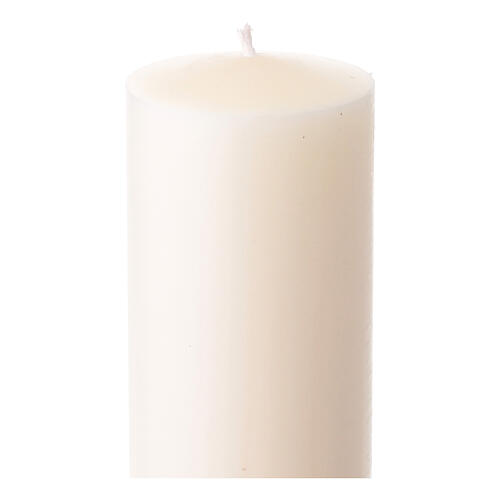White Paschal candle DIAM. 3.5 IN - height 39 IN 3