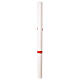 White Paschal candle with red cross, alpha and omega, 3x47 in s6