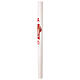 White Paschal candle with Risen Jesus, cross, Alpha and Omega, 3x47 in s5
