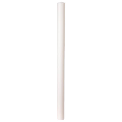 Cero pasquale bianco decoro in cera Gesù risorto alpha ed omega croce 8x120 cm 7