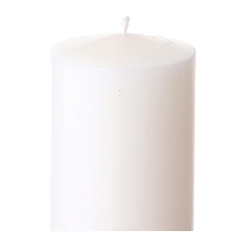 Cero pasquale bianco alpha ed omega argento croce multicolore 8x120 cm 5
