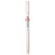 Cero pasquale bianco alpha ed omega argento croce multicolore 8x120 cm s3