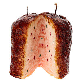 Candela natalizia a forma di panettone 13 cm Cereria Di Giorgio fatta a mano