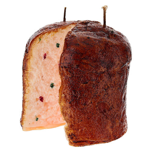 Candela natalizia a forma di panettone 13 cm Cereria Di Giorgio fatta a mano 3