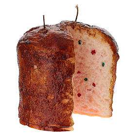 Panettone Christmas candle by Cereria Di Giorgio handmade, 13 cm