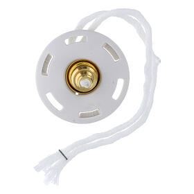 Tappo ricambio cartuccia cera liquida bombato 4 cm bianco
