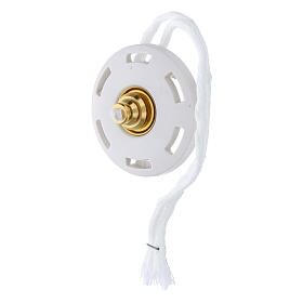 Tappo ricambio cartuccia cera liquida bombato 4 cm bianco