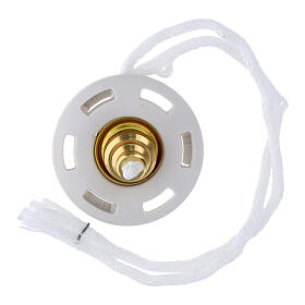 Ricambio tappo bombato cartuccia cera liquida 3 cm bianco
