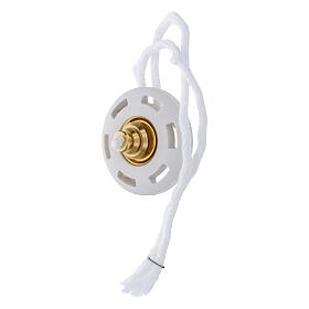 Ricambio tappo bombato cartuccia cera liquida 3 cm bianco