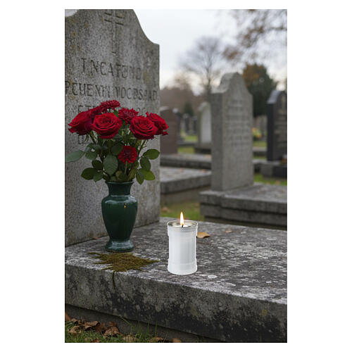 Bougie votive blanche T30 10x6 cm durée 30h 2