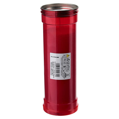 Lumino votivo rosso 70 ore 20cm 4