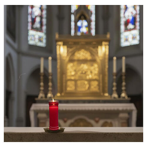 Red votive candle 50T white wax, diameter 6 cm, 70 hours 2