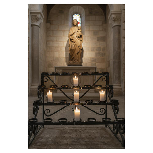 Lumino votivo bianco cera bianca 70h diametro 6 cm 3