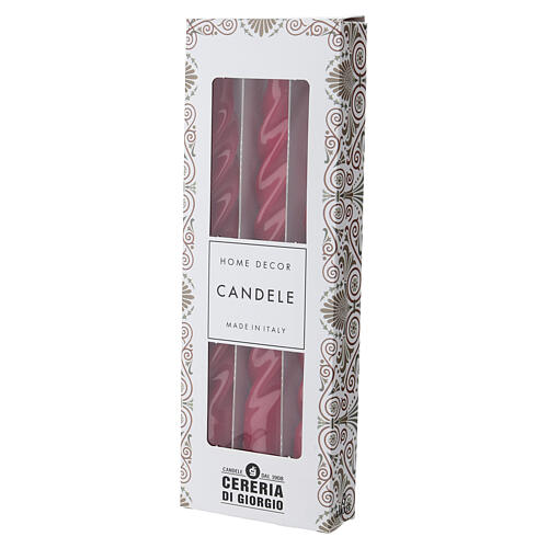 Red twisted candle, 8 in, approx. 4–5-hour burn time 3